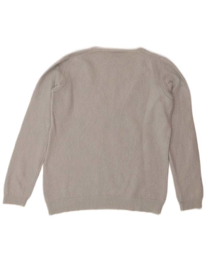 Pulover cu decolteu în V Massimo Dutti pentru femei UK 12, gri mediu