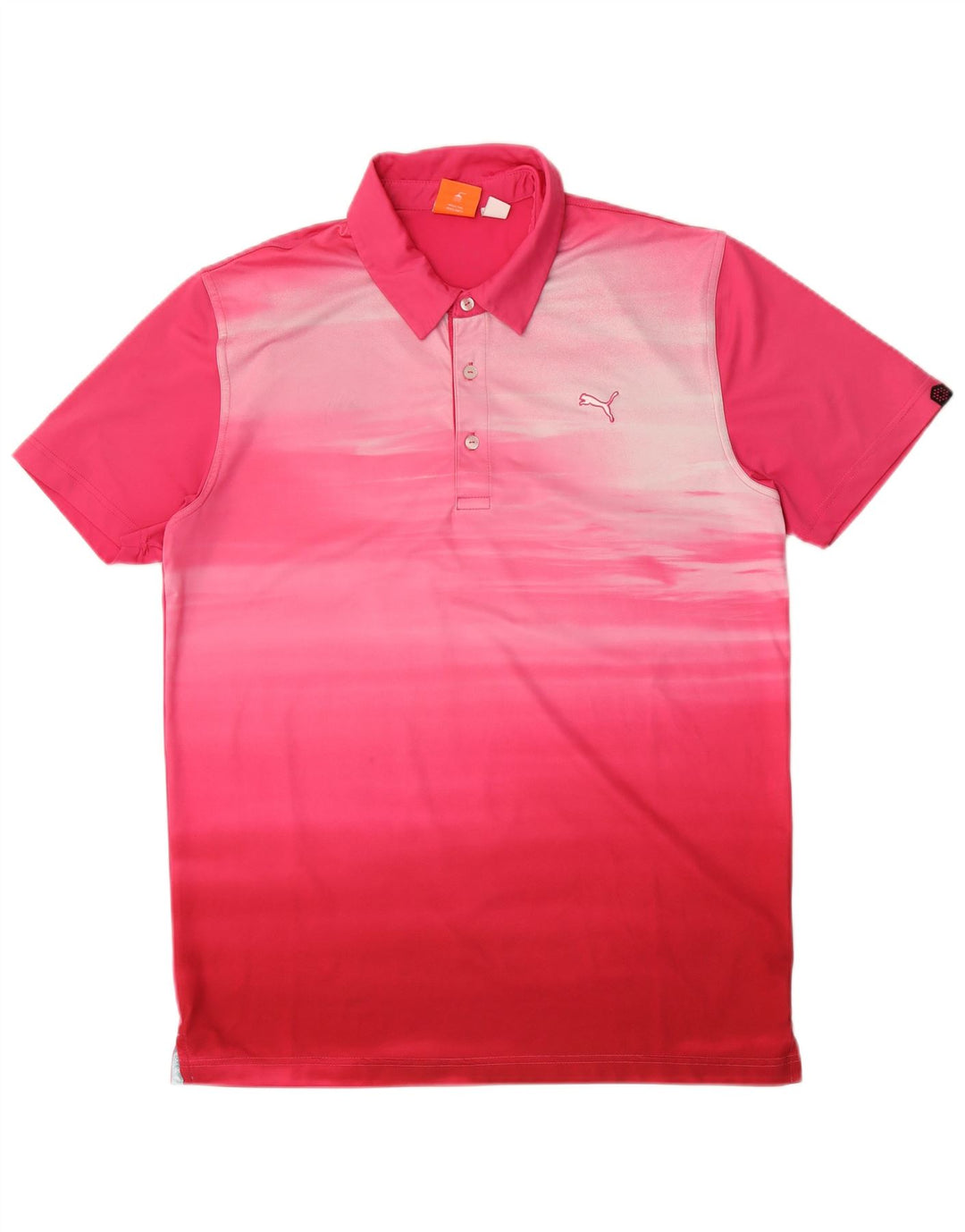 Tricou polo Puma pentru bărbați cu model abstract, poliester roz mediu