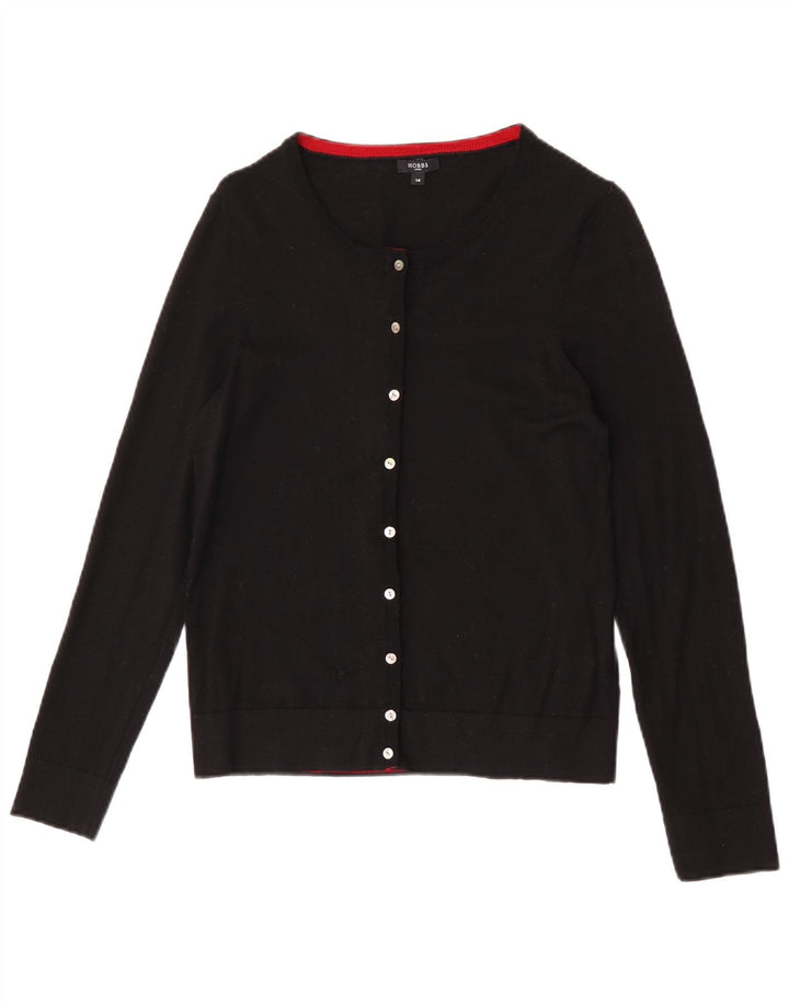 Pulover cardigan Hobbs pentru femei UK 14 Lână neagră medie
