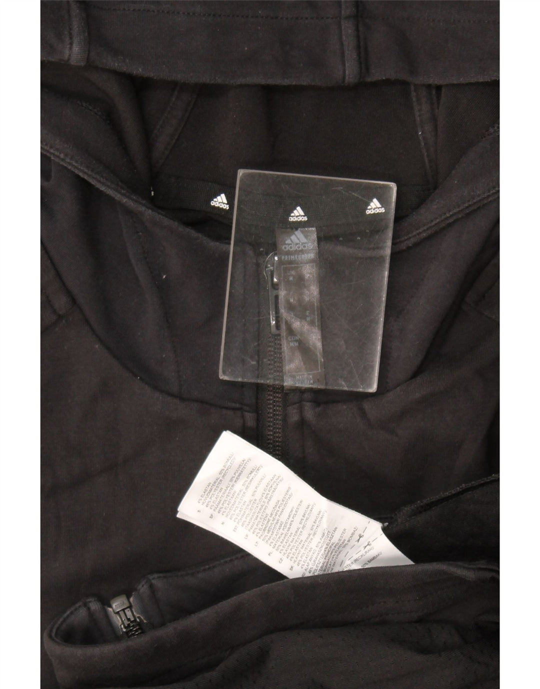 Pulover Adidas pentru bărbați Graphic Zip, bumbac mediu negru
