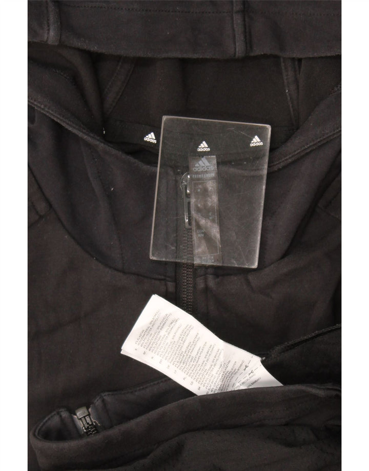 Pulover Adidas pentru bărbați Graphic Zip, bumbac mediu negru
