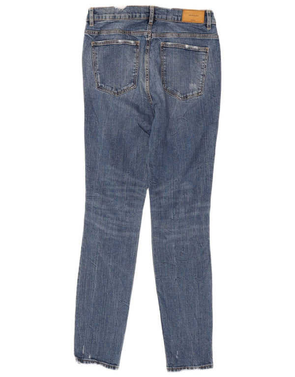 Blugi skinny distressed Trafaluc pentru femei Zara EU 38 Mici L28 L29 Albastru