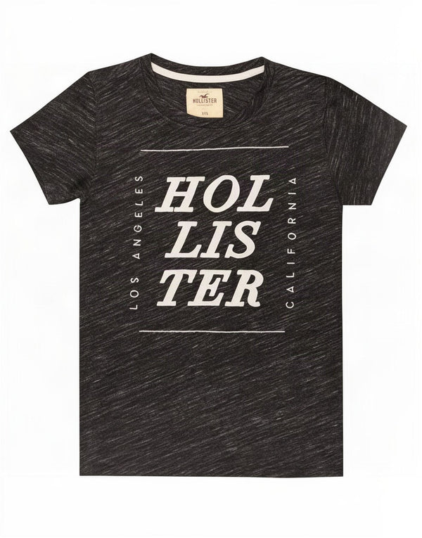 Tricou cu grafic pentru femei Hollister Top UK 2 2XS Grey Flecked