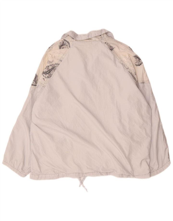 Jachetă de trening vintage pentru bărbați, XL, alb, bloc de culoare