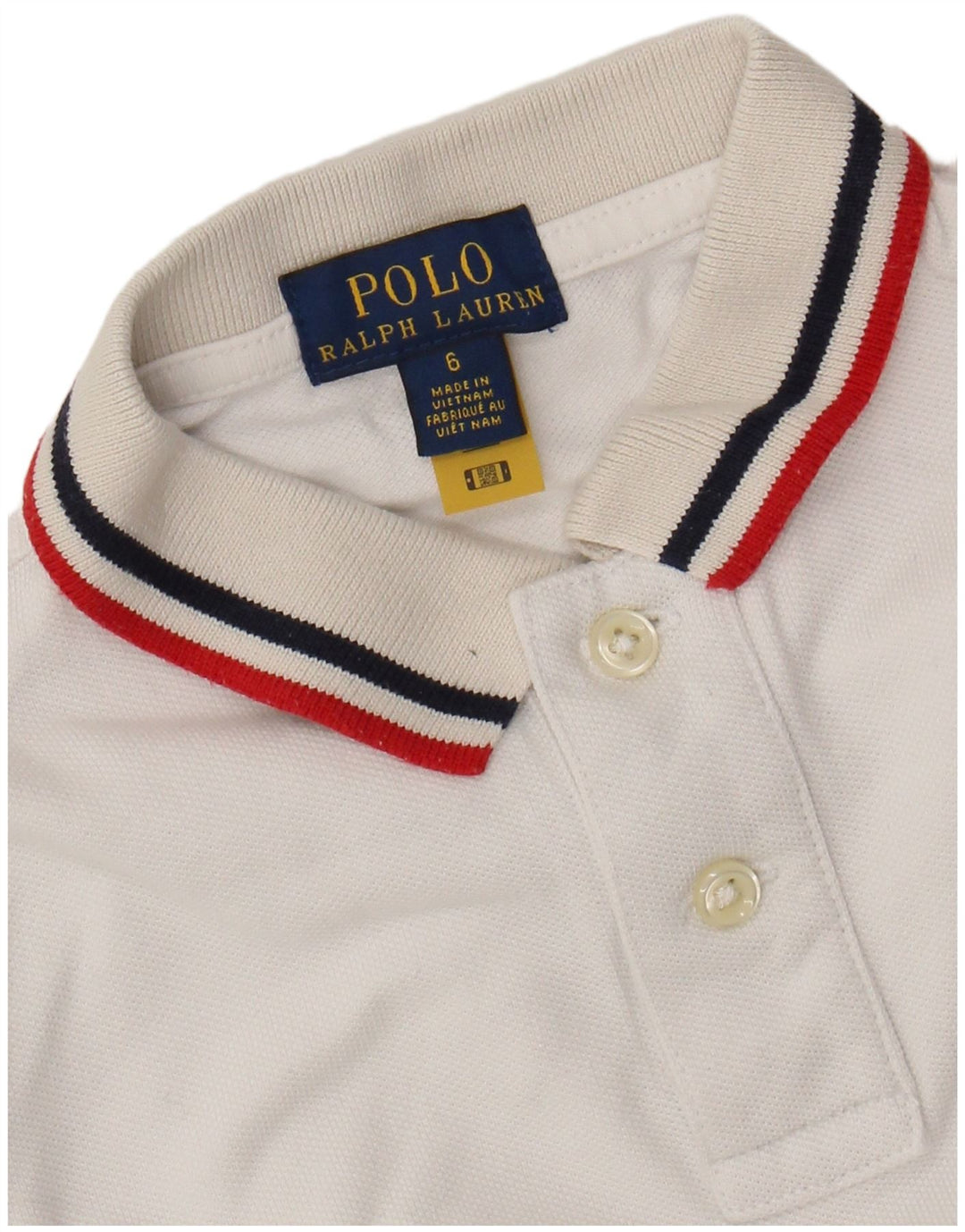 Tricou polo RALPH LAUREN pentru baieti 5-6 ani alb