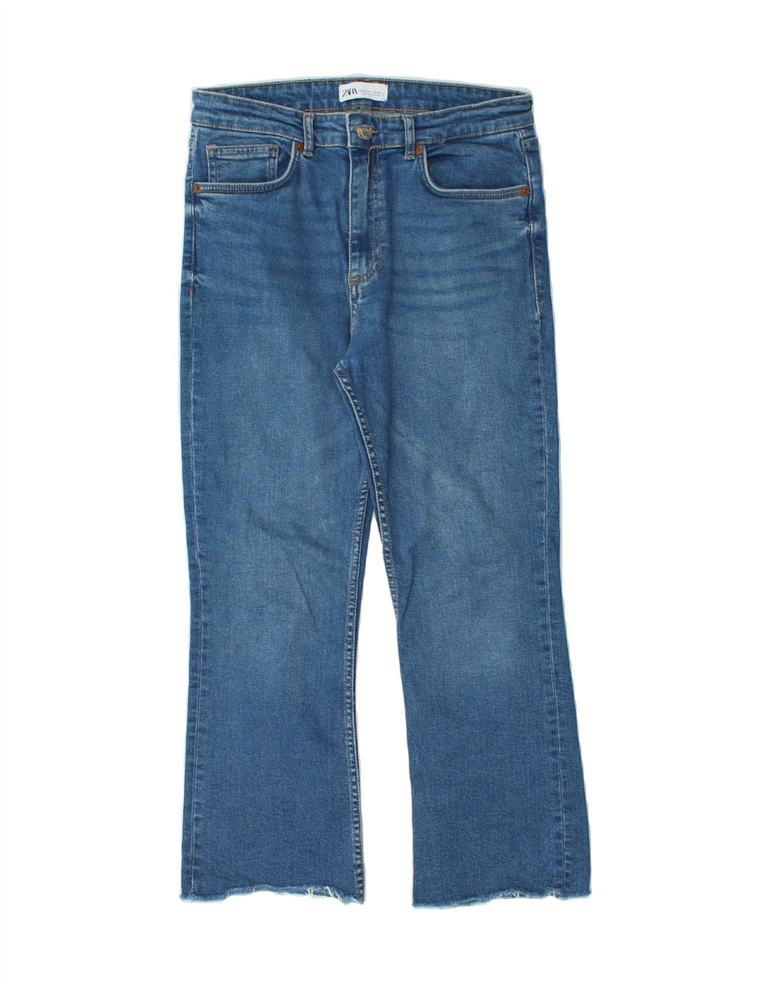 ZARA Womens Cropped Jeans EU 40 Medium W30 L25 Blue Cotton Vintage Zara and Second-Hand Zara from Messina Hembry 