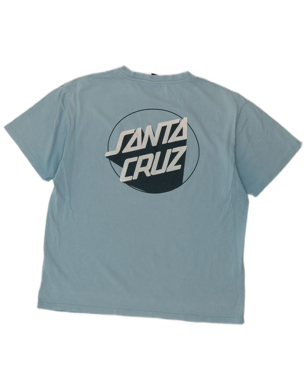 Tricou grafic pentru bărbați Santa Cruz Top din bumbac albastru mediu