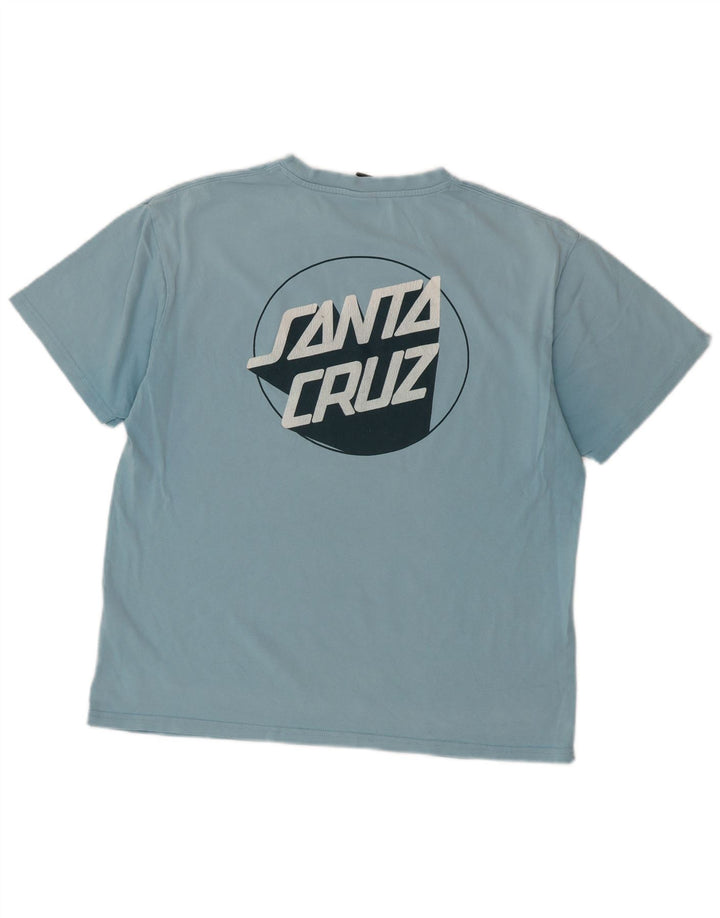 Tricou grafic pentru bărbați Santa Cruz Top din bumbac albastru mediu