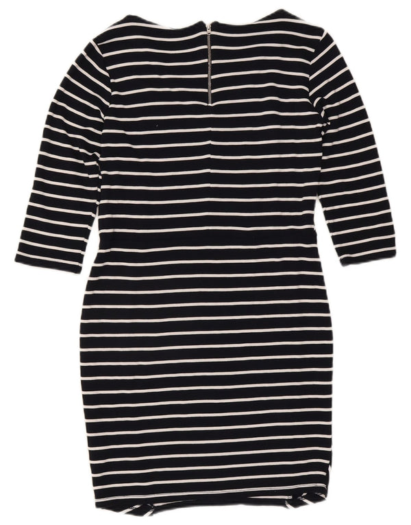 Rochie teacă pentru femei Warehouse cu mâneci 3/4 UK 14, mare, bleumarin, cu dungi