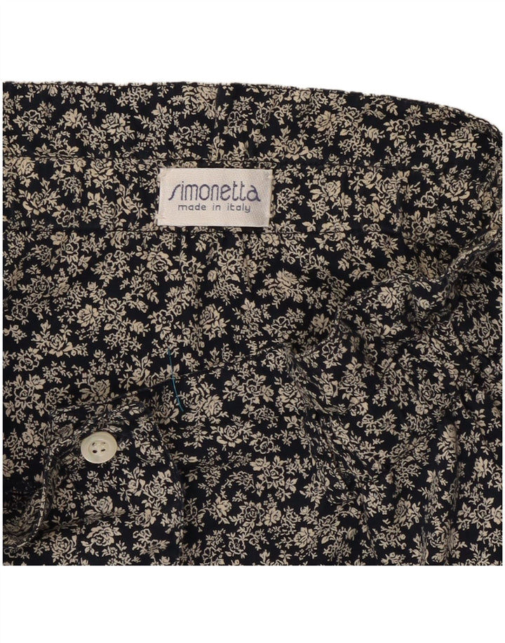 Fustă A-Line plisată Simonetta, pentru femei, W26, mică, albastru marin, floral