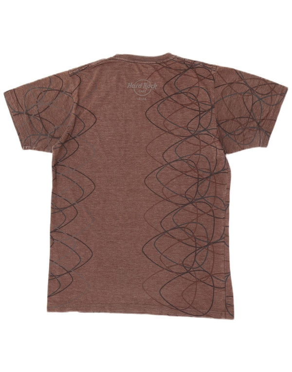 Hard Rock Cafe Ibiza Tricou grafic Top mic maro bumbac cu pete