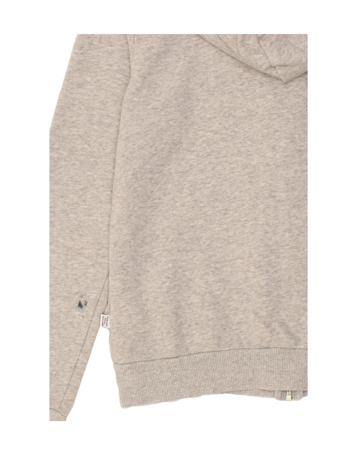 PUMA Womens Zip Hoodie Sweater UK 12 Medium Grey Cotton Vintage Puma and Second-Hand Puma from Messina Hembry 