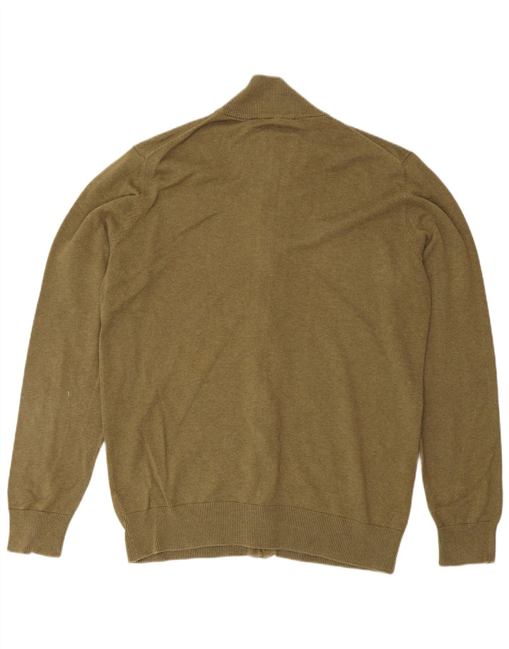 Crew Clothing Pulover Cardigan pentru bărbați Bumbac kaki mediu
