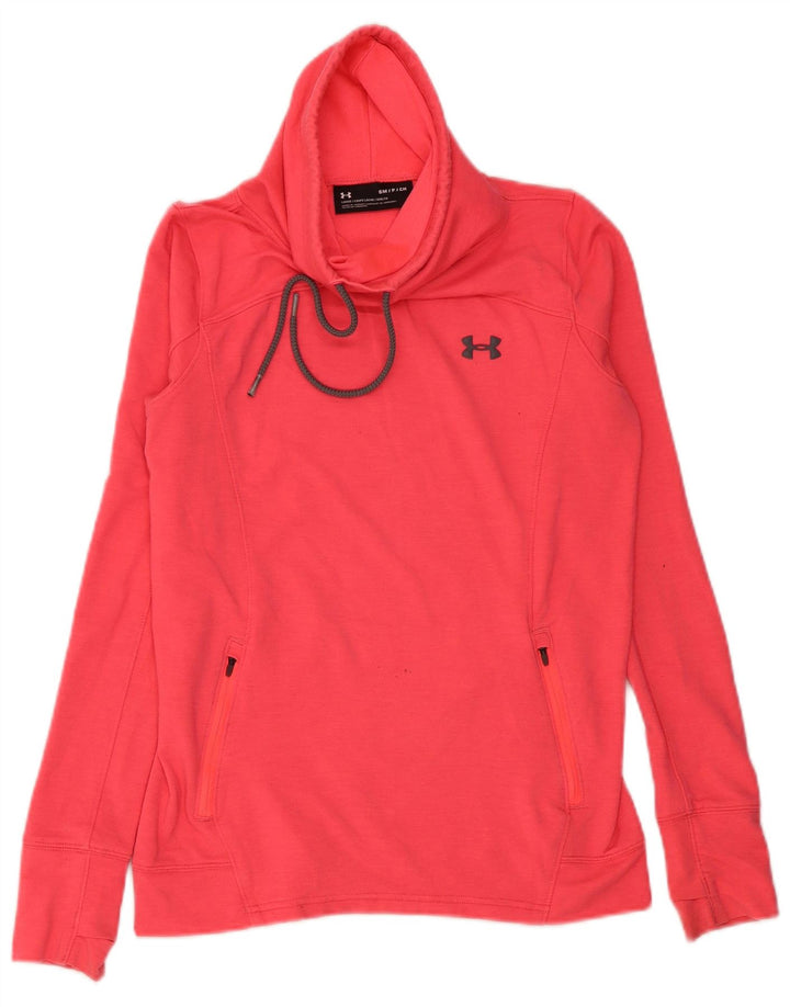 Pulover pentru femei Under Armour cu gât rulat, poliester mic, roz, UK 10
