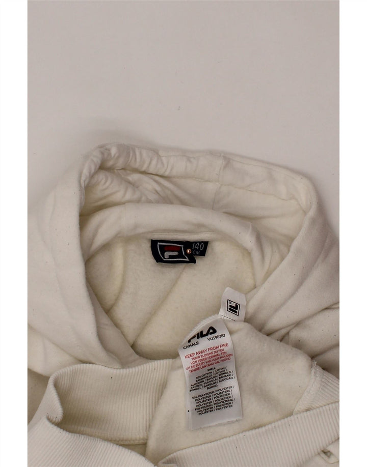 Pulover FILA pentru băieți, bumbac alb, 9-10 ani