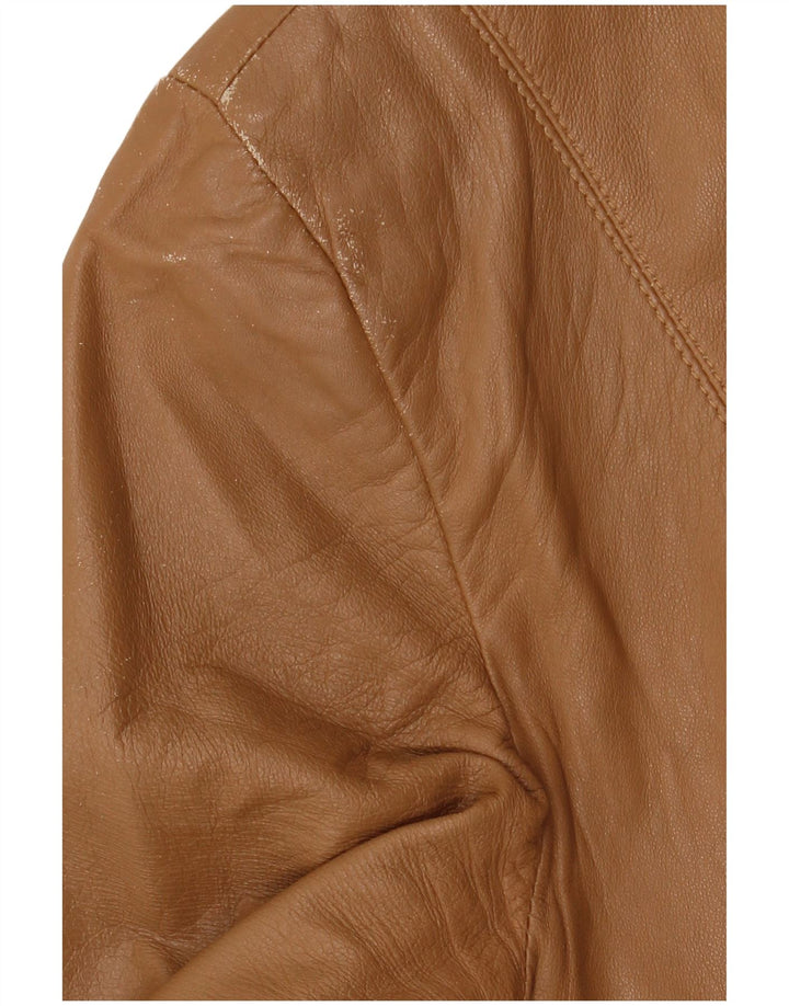 Geacă de piele vintage pentru femei IT 48 XL din piele bej