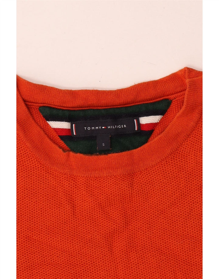 Pulover Tommy Hilfiger pentru bărbați, cu gât crew, portocaliu mic