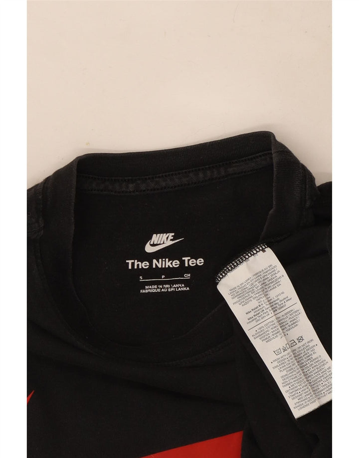 Tricou grafic Nike pentru bărbați Top mic, negru, bumbac