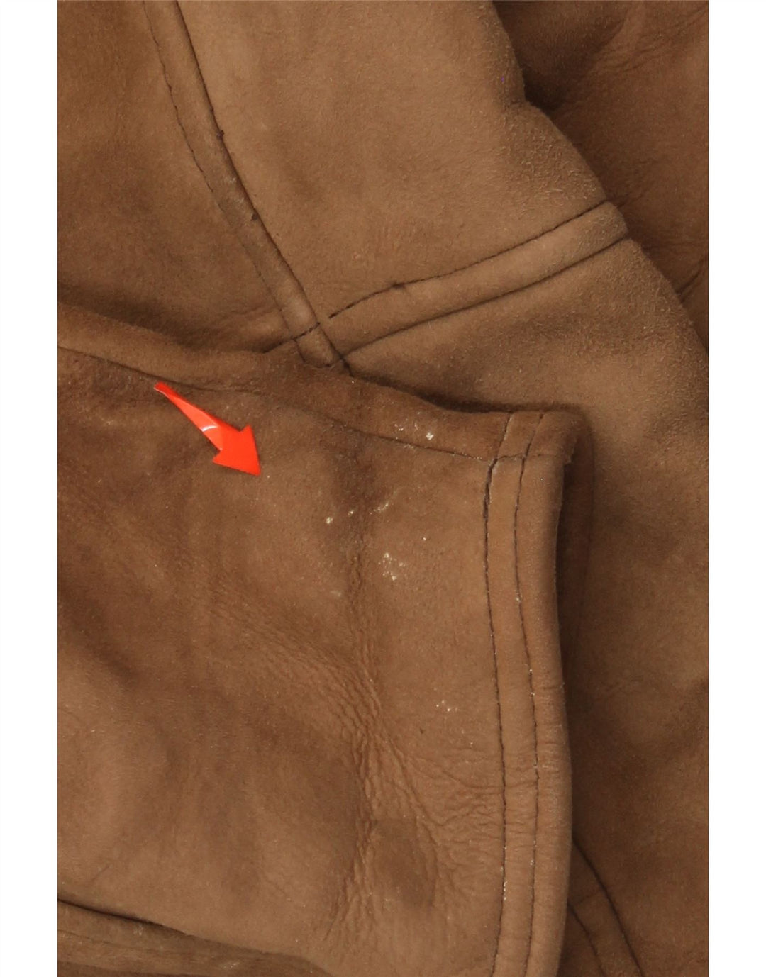 Palton dublu din shearling vintage pentru bărbați IT 52 XL maro