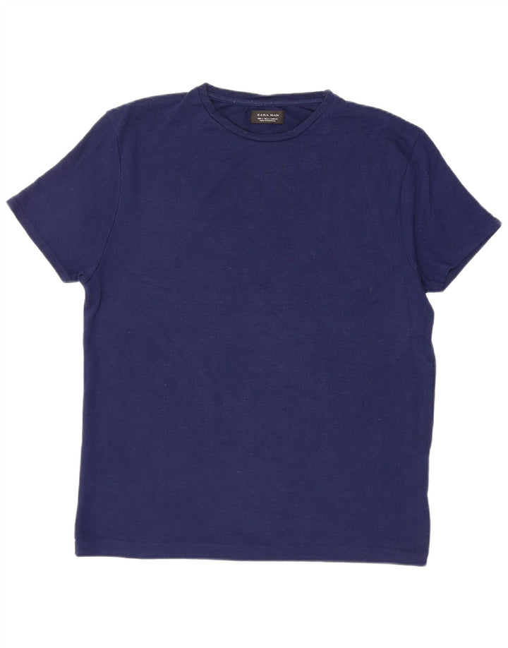 Tricou Bărbați ZARA Top Mare Poliester Bleumarin