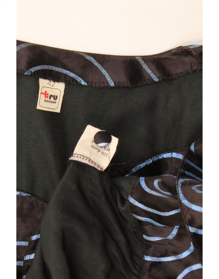 Bluză cămașă cu model abstract pentru femei TRU IT 42 Medium Black