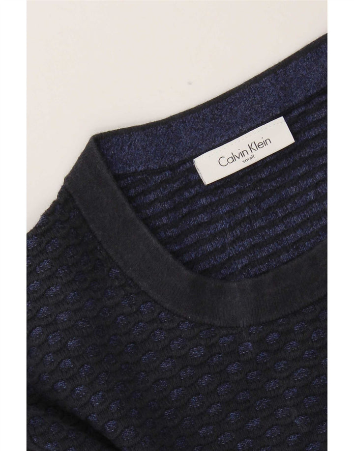 Pulover Calvin Klein pentru bărbați, cu gât crew, bleumarin mic