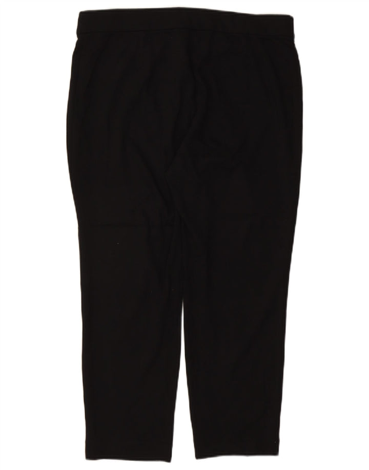 MARKS & SPENCER Pantaloni tăiați drept pentru femei UK 16 Large W34 L24 Black