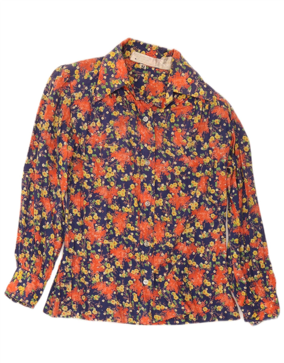 Bluză Cămașă Vintage Femei IT 42 Medium Multicolor Floral