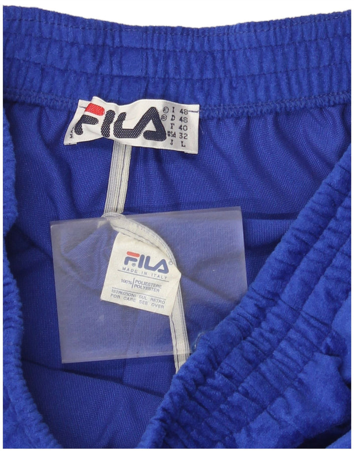 Pantaloni de trening Fila din Velour pentru bărbați Joggeri IT 48 Poliester Albastru Mediu