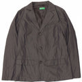 Sacou Benetton pentru băieți cu 3 nasturi 11-12 ani 2XL bumbac gri