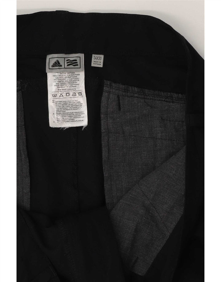 Pantaloni chino slim pentru bărbați Adidas W34 L30 poliester negru