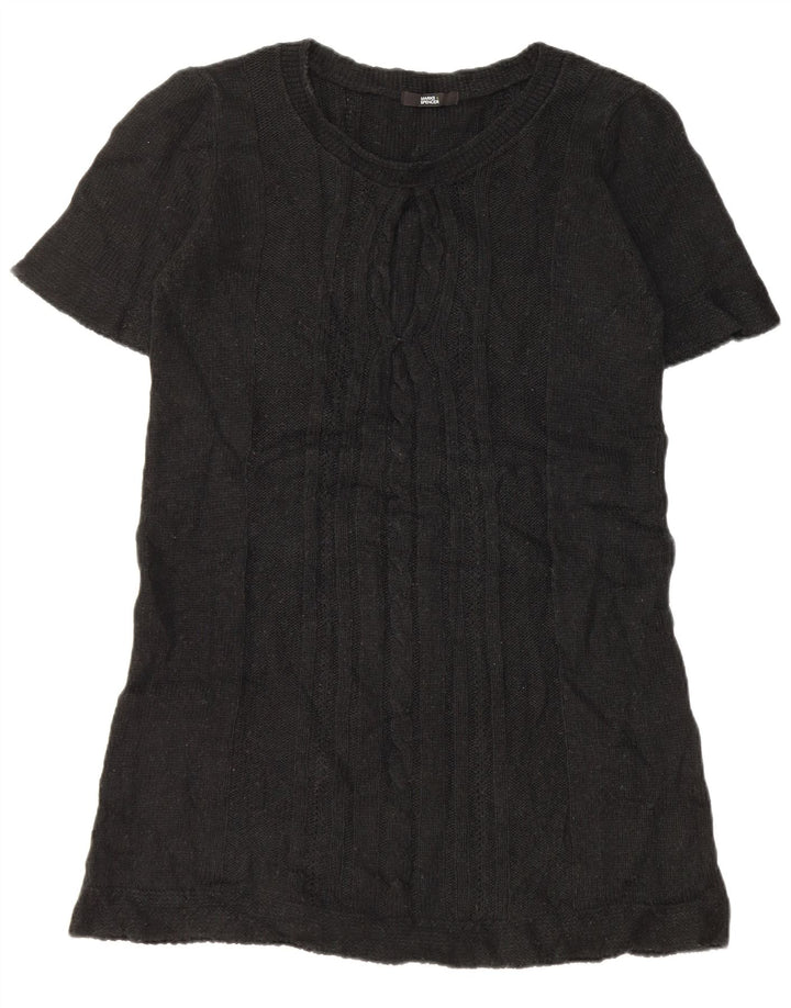Rochie pulover pentru femei Marks & Spencer UK 14 Medium Black Acrilic
