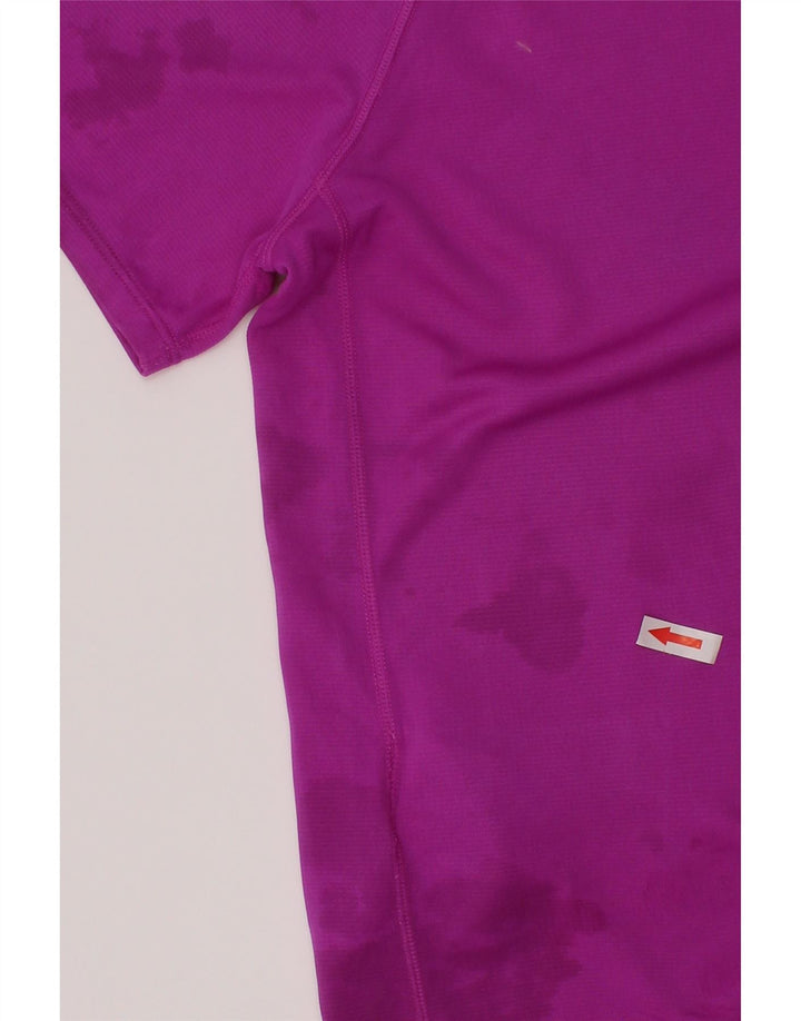 Tricou Asics pentru baieti Top 10-11 ani Poliester cu dungi violet mic
