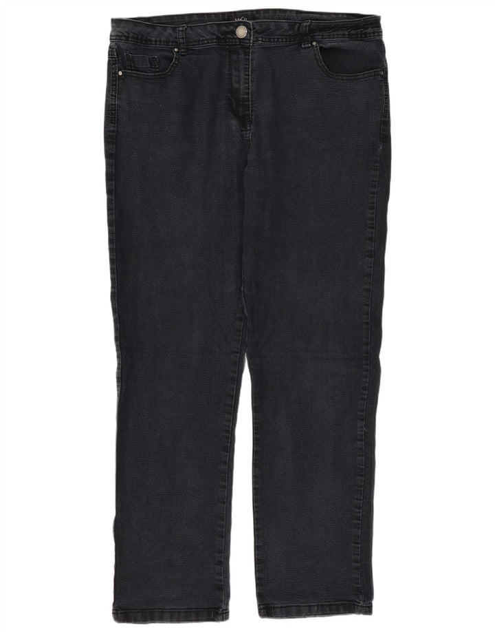 Blugi drepti pentru femei M&Co UK 16 Large W36 L30 Gri