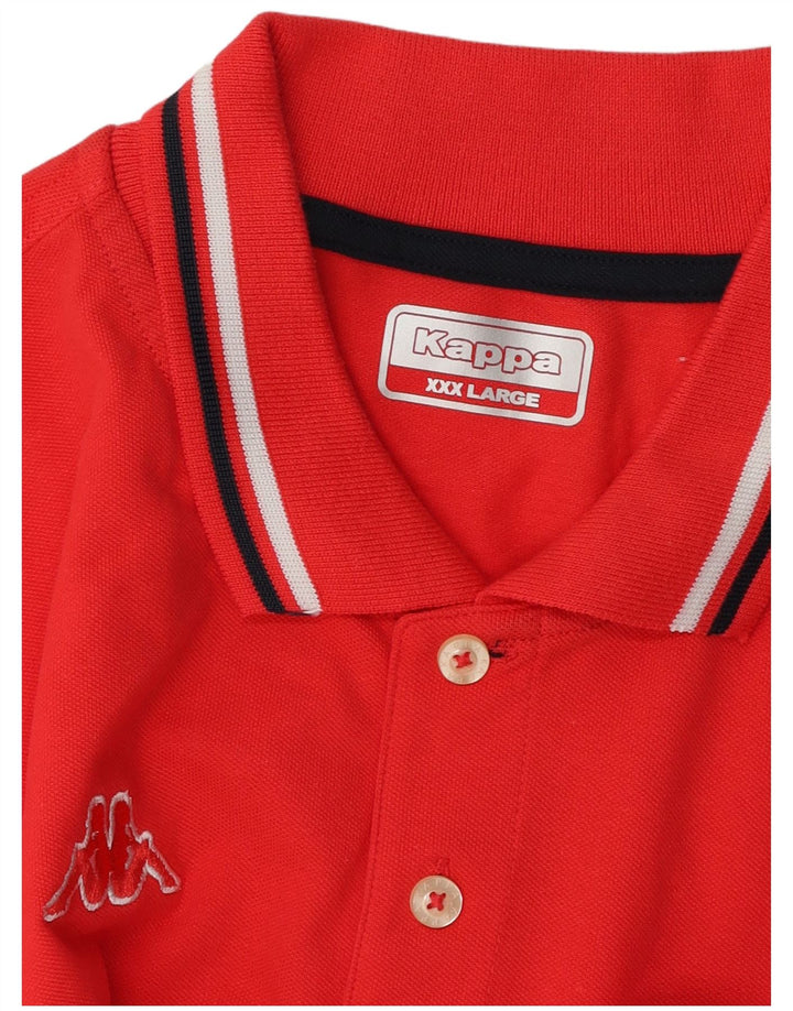 Tricou polo pentru bărbați Kappa 3XL roșu
