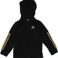 ADIDAS Girls Zip Hoodie Sweater 2-3 Years Black Polyester Vintage Adidas and Second-Hand Adidas from Messina Hembry 