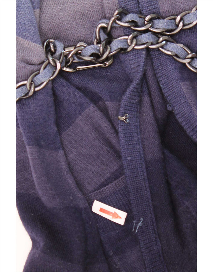 Pulover cardigan pentru femei Roberta Scarpa IT 46 mare bleumarin cu dungi