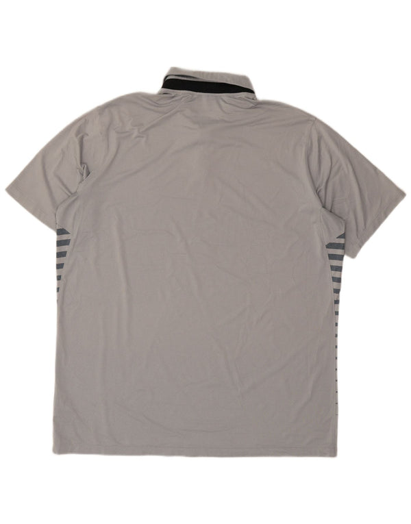 Tricou polo Nike pentru bărbați Dri Fit XL poliester cu dungi gri