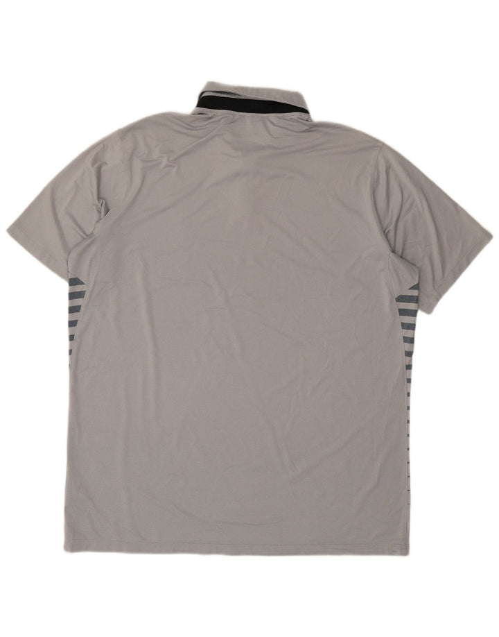 Tricou polo Nike pentru bărbați Dri Fit XL poliester cu dungi gri