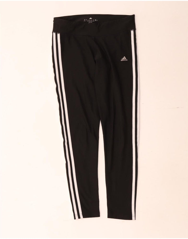 Leggings crop pentru femei Adidas UK 8 Poliester negru mic