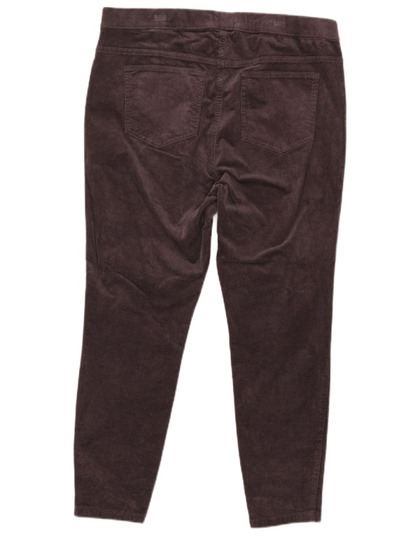 Marks & Spencer Pantaloni crop din velur pentru femei UK 16 Large W30 L25 Gri