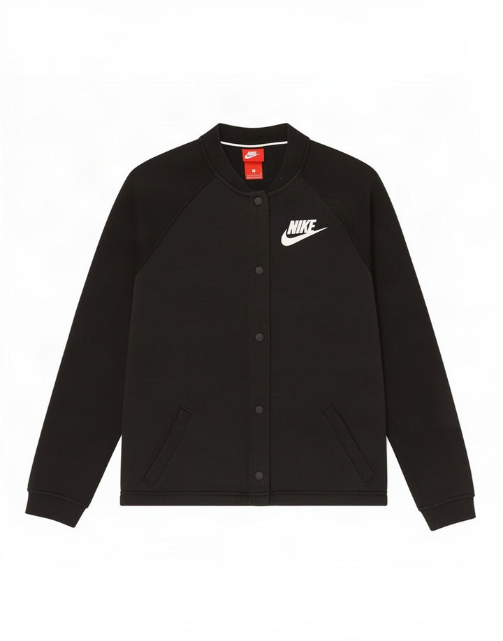 Jachetă de top pentru trening grafic Nike pentru femei UK 10 Small Black