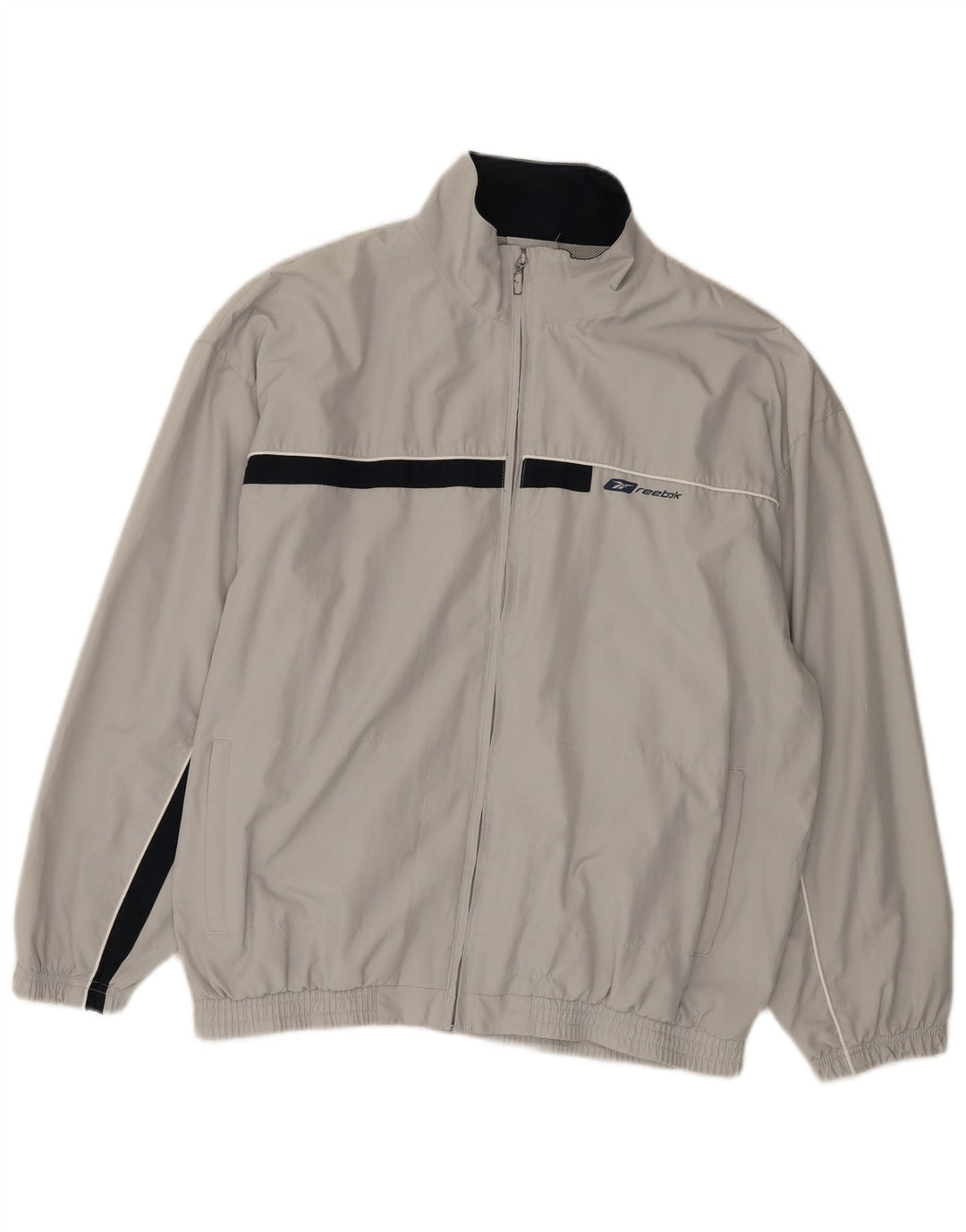 Jachetă de top pentru trening Reebok pentru bărbați, gri mic, color block, din poliester