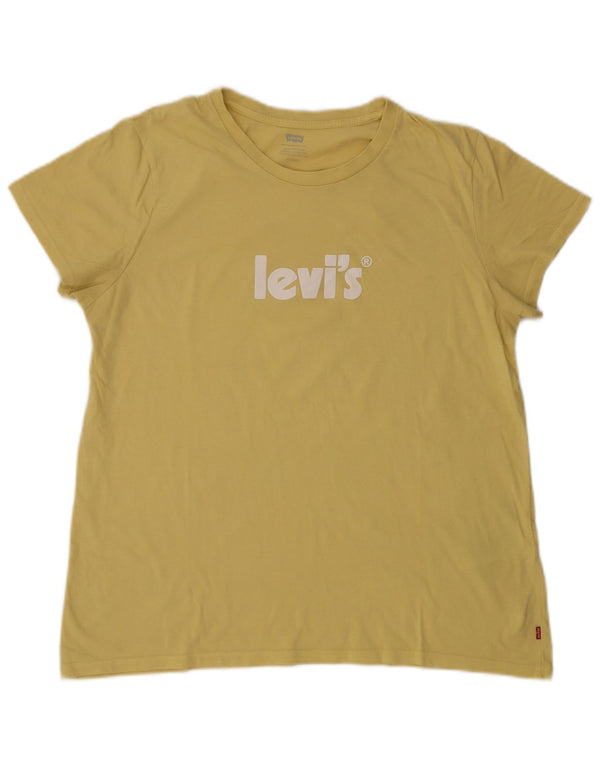 Tricou cu grafic pentru femei LEVI'S Top UK 18 XL Bumbac galben