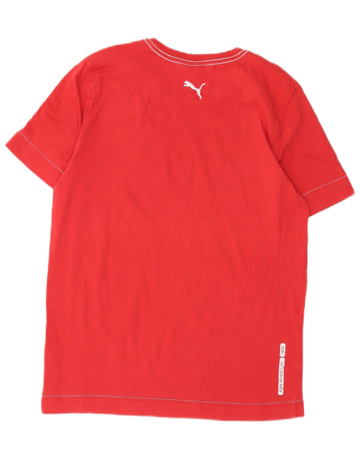 Tricou grafic PUMA pentru bărbați Top din bumbac roșu mediu
