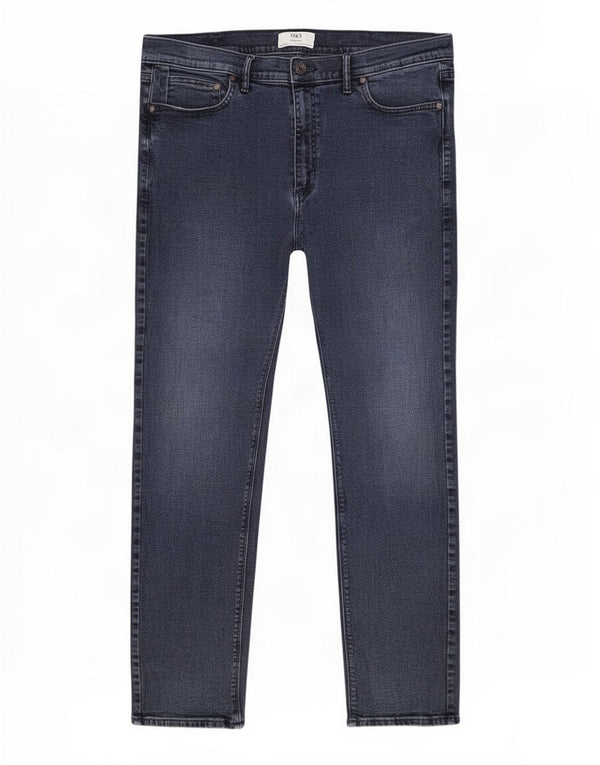 Blugi slim pentru bărbați Marks & Spencer W40 L33 Bumbac bleumarin