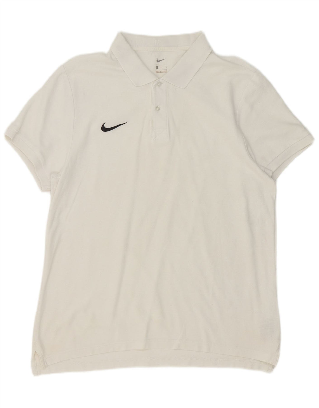 Tricou polo Nike pentru bărbați, mare, alb, din bumbac