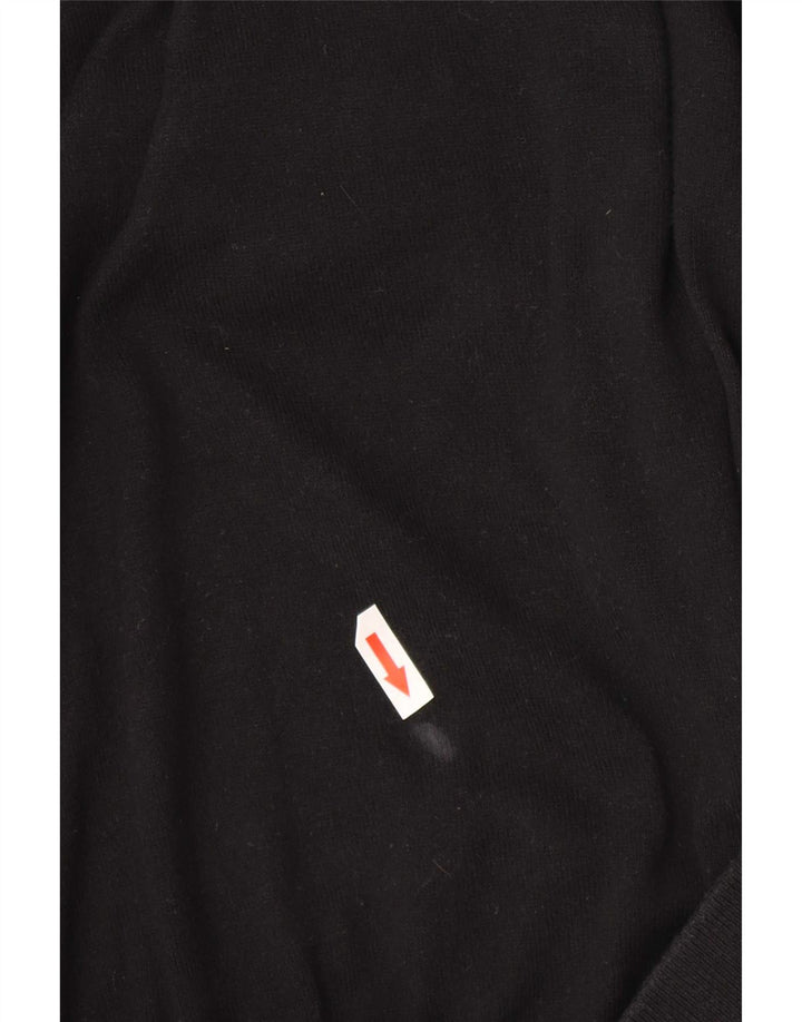 Pulover Gap pentru bărbați, cu gât crew, bumbac mic, negru