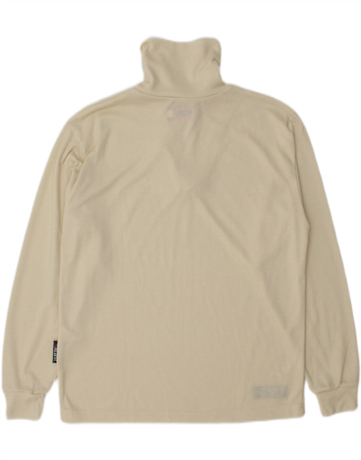 INVICTA Mens Loose Fit Zip Neck Pullover Tracksuit Top XS Beige Polyester Vintage Invicta and Second-Hand Invicta from Messina Hembry 