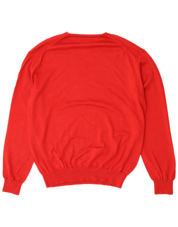 Pulover pentru bărbați Baileys cu decolteu în V, 2XL, roșu, lână nouă